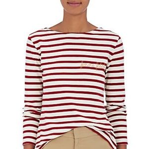 Maison La biche striped shirt red/white brand new!